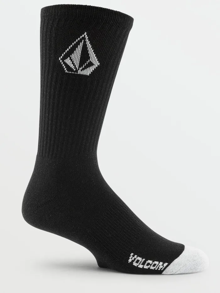 Boys Accessories Volcom Big Boys Full Stone Socks 3 Pack 8211 Black