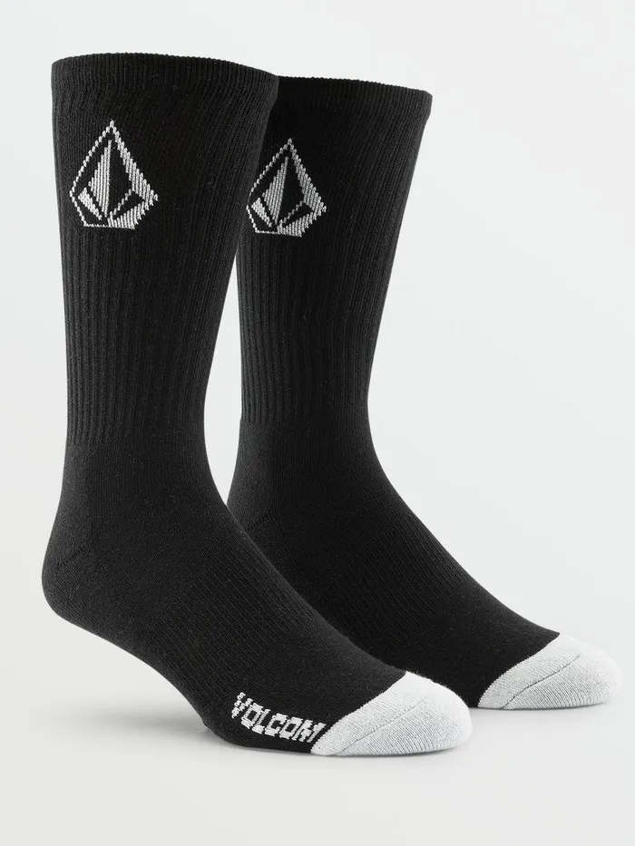 Boys Accessories Volcom Big Boys Full Stone Socks 3 Pack 8211 Black
