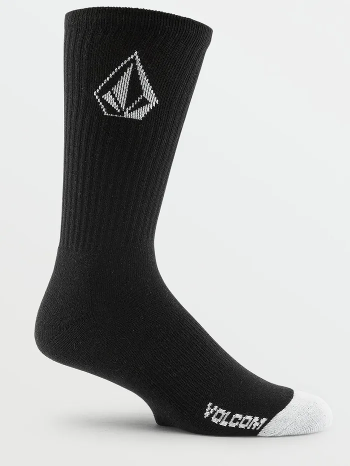 Boys Accessories Volcom Big Boys Full Stone Socks 3 Pack 8211 Black