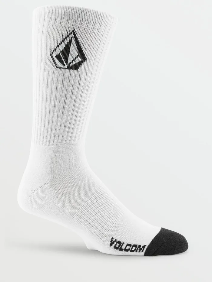 Boys Accessories Volcom Big Boys Full Stone Socks 3 Pack 8211 White