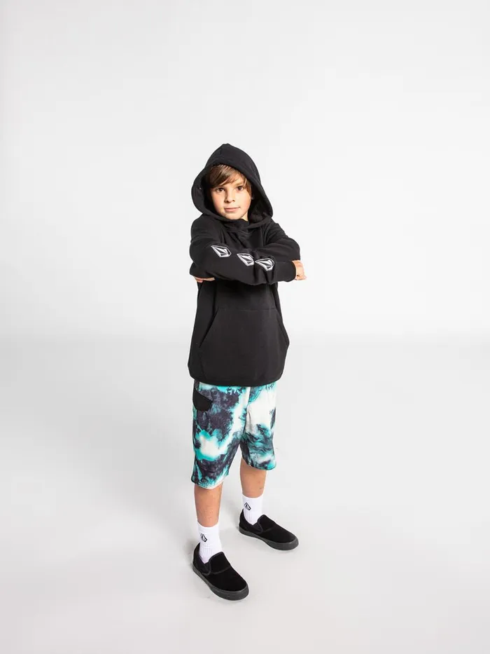 Boys Hoodies and Sweatshirts Volcom Big Boys Iconic Stone Hoodie 8211 Black
