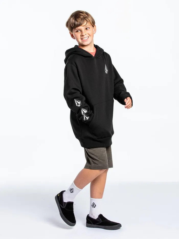 Boys Hoodies and Sweatshirts Volcom Big Boys Iconic Stone Hoodie 8211 Black