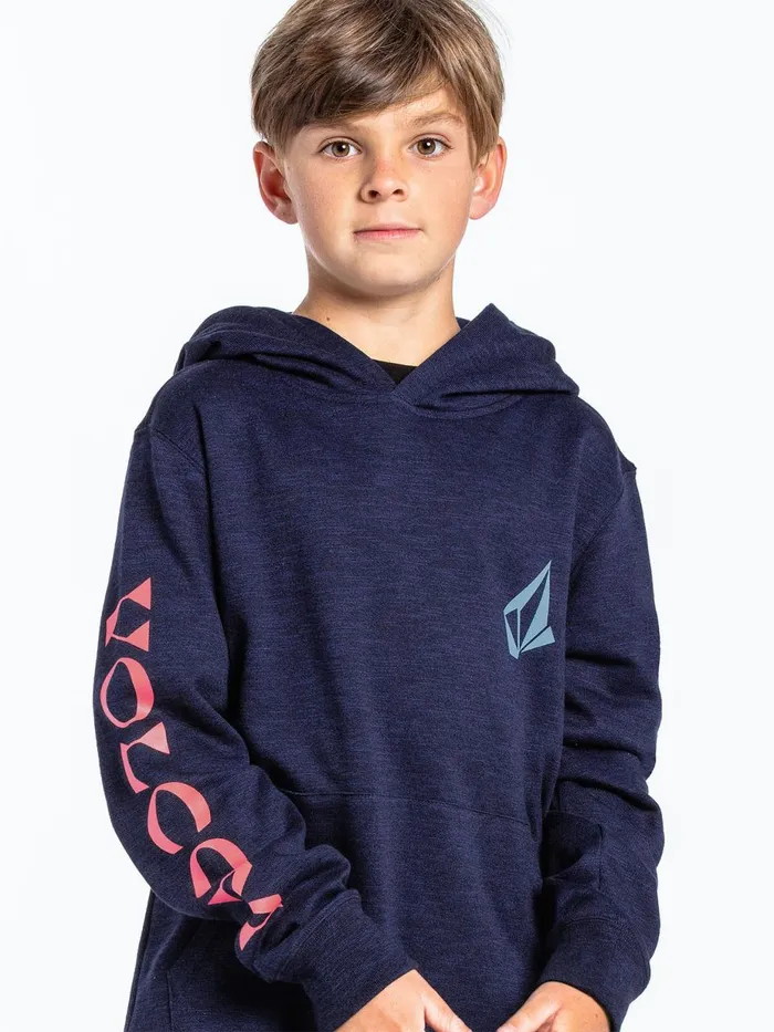 Boys Hoodies and Sweatshirts Volcom Big Boys Unknown Stone Pullover 8211 Blueprint