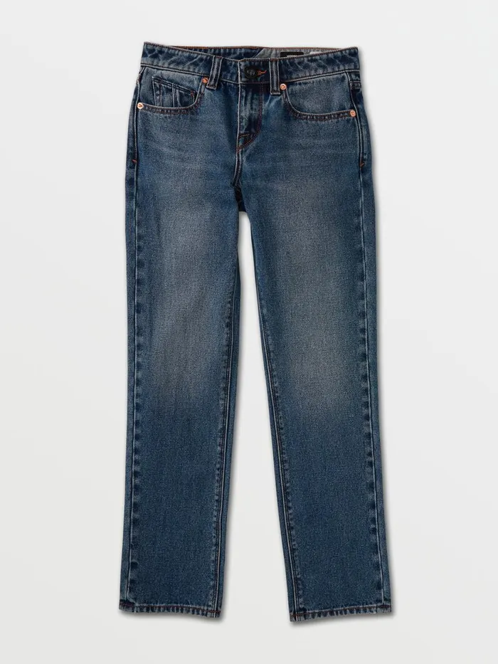 Boys Jeans Volcom Big Boys Vorta Jeans 8211 Middle Broken Blue