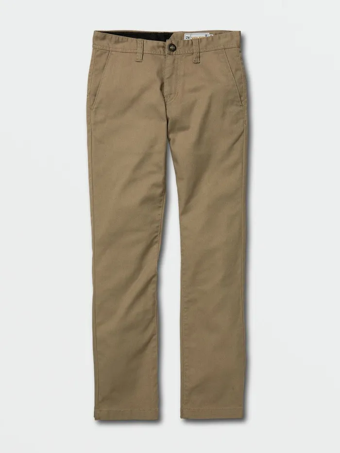 Boys Pants Volcom Big Boys Frickin Modern Stretch Pants 8211 Khaki