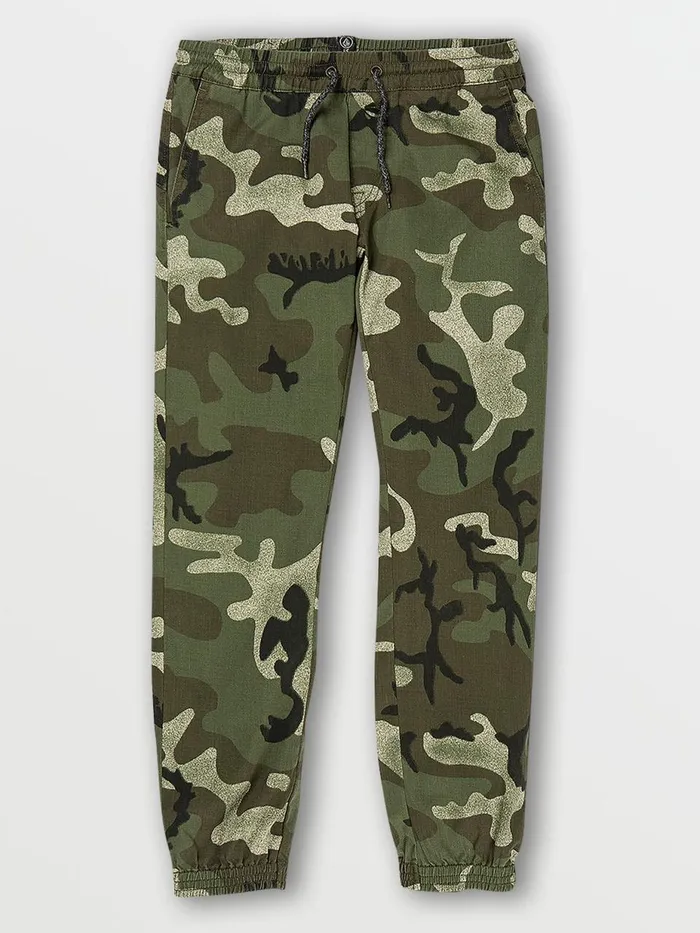 Boys Pants Volcom Big Boys Frickin Slim Jogger Pants 8211 Army