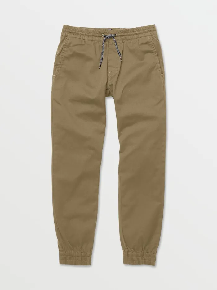 Boys Pants Volcom Big Boys Frickin Slim Jogger Pants 8211 Khaki
