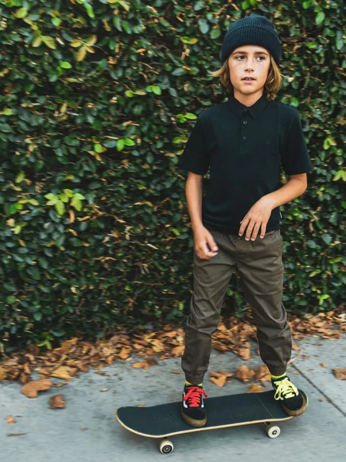 Boys Pants Volcom Big Boys Frickin Slim Jogger Pants 8211 Mushroom