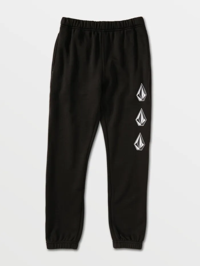 Boys Pants Volcom Big Boys Iconic Stone Fleece Pants 8211 Black