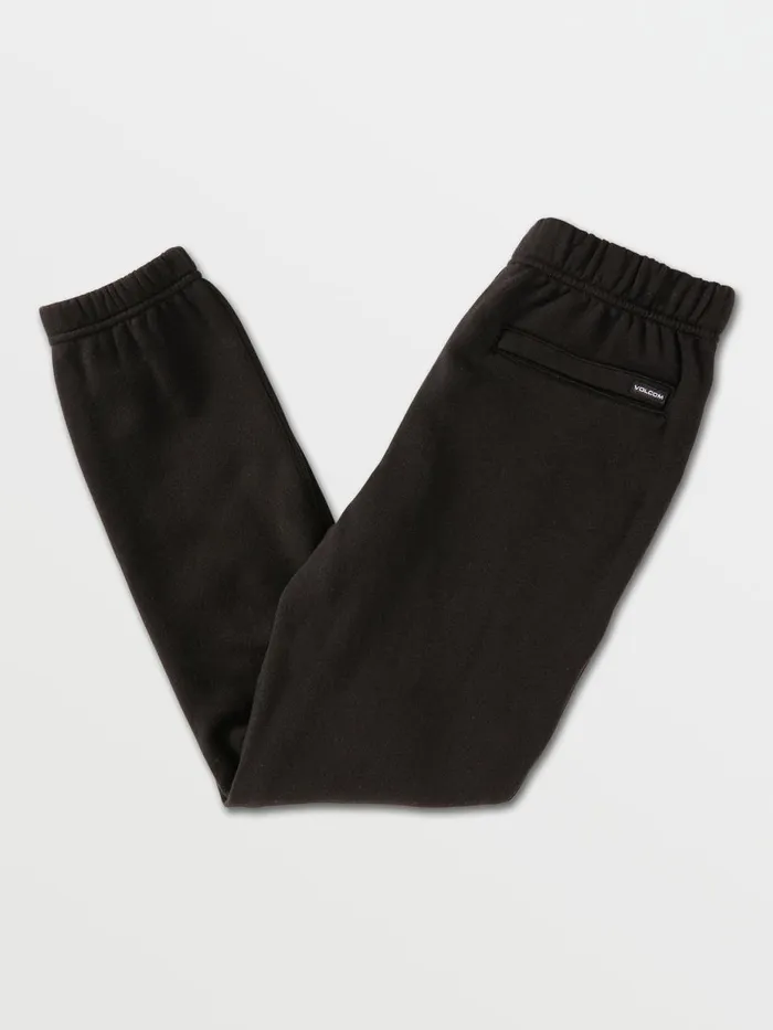 Boys Pants Volcom Big Boys Iconic Stone Fleece Pants 8211 Black