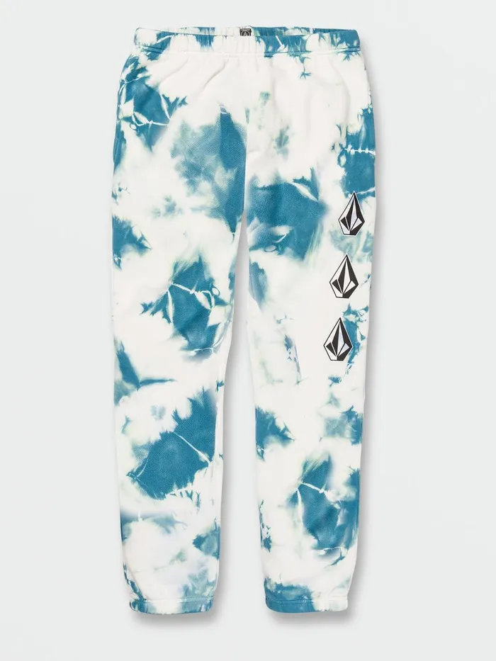 Boys Pants Volcom Big Boys Iconic Stone Fleece Pants 8211 Lime Tie Dye