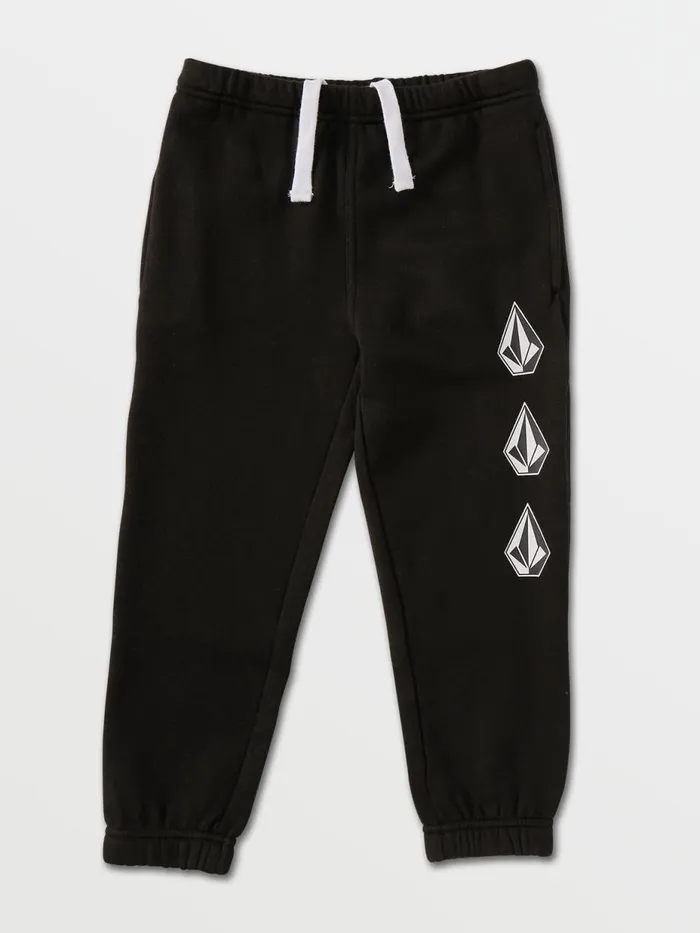 Boys Pants Volcom Little Boys Iconic Stone Fleece Pants 8211 Black