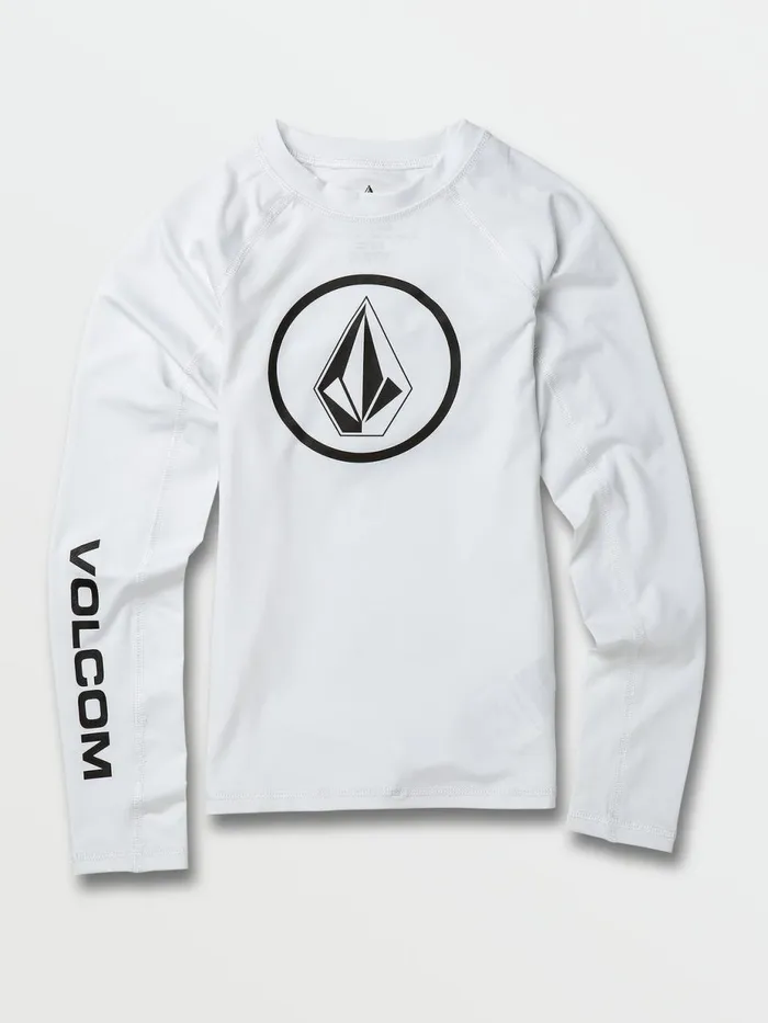 Boys Rashguards Volcom Big Boys Lido Solid Long Sleeve UPF 50 Rashguard 8211 White Boys Rashguards Volcom Big Boys Lido Solid Long Sleeve UPF 50 Rashguard 8211 White