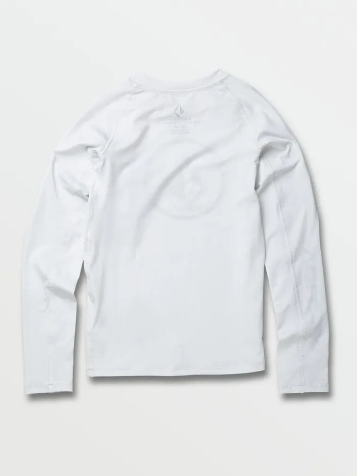 Boys Rashguards Volcom Big Boys Lido Solid Long Sleeve UPF 50 Rashguard 8211 White
