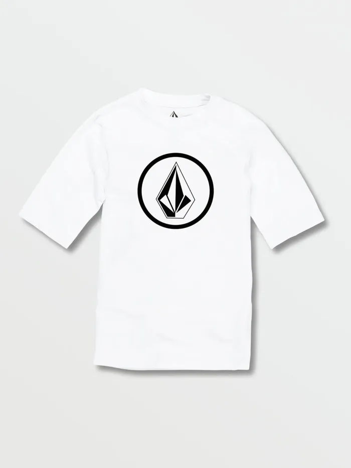 Boys Rashguards Volcom Big Boys Lido Solid Short Sleeve UPF 50 Rashguard 8211 White Boys Rashguards Volcom Big Boys Lido Solid Short Sleeve UPF 50 Rashguard 8211 White