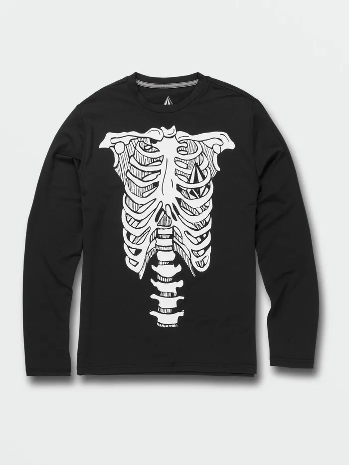 Boys Rashguards Volcom Big Boys Skeleton Long Sleeve UPF 50 Rashguard 8211 Black Boys Rashguards Volcom Big Boys Skeleton Long Sleeve UPF 50 Rashguard 8211 Black