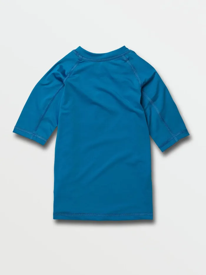 Boys Rashguards Volcom Little Boys Lido Solid Short Sleeve Upf 50 Rashguard 8211 True Blue