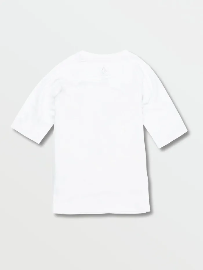 Boys Rashguards Volcom Little Boys Lido Solid Short Sleeve UPF 50 Rashguard 8211 White