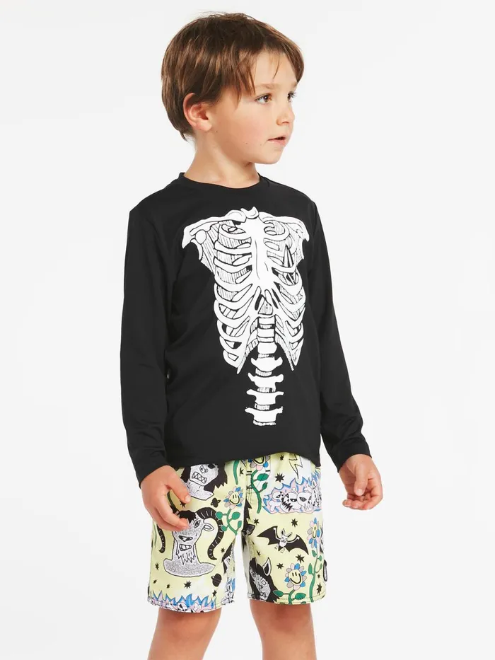Boys Rashguards Volcom Little Boys Skeleton Long Sleeve UPF 50 Rashguard 8211 Black Boys Rashguards Volcom Little Boys Skeleton Long Sleeve UPF 50 Rashguard 8211 Black