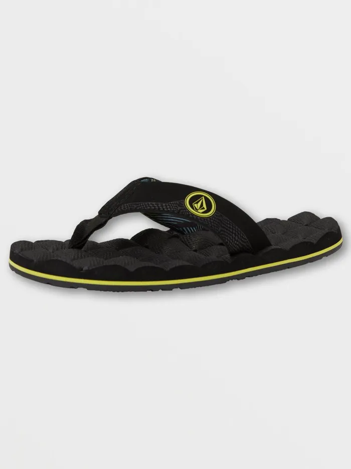 Boys Sandals Volcom Big Boys Recliner Sandal 8211 Lime