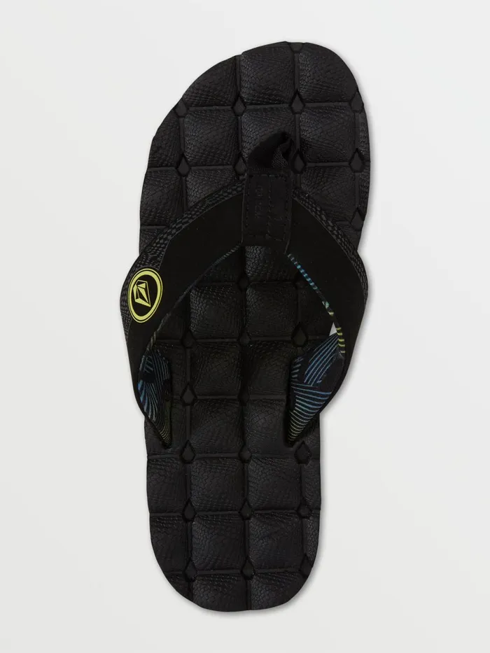 Boys Sandals Volcom Big Boys Recliner Sandal 8211 Lime