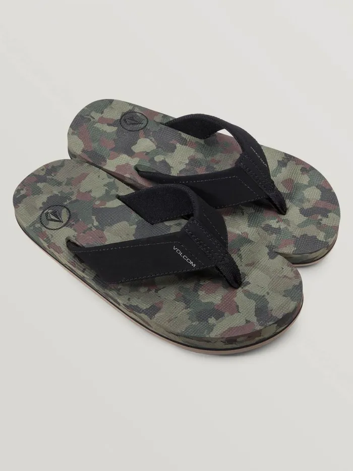 Boys Sandals Volcom Big Boys Victor Sandal 8211 Dark Camo