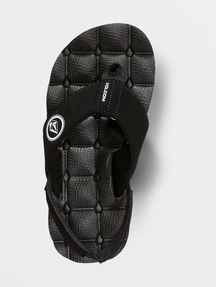 Boys Sandals Volcom Little Boys Recliner Sandal 8211 Black White