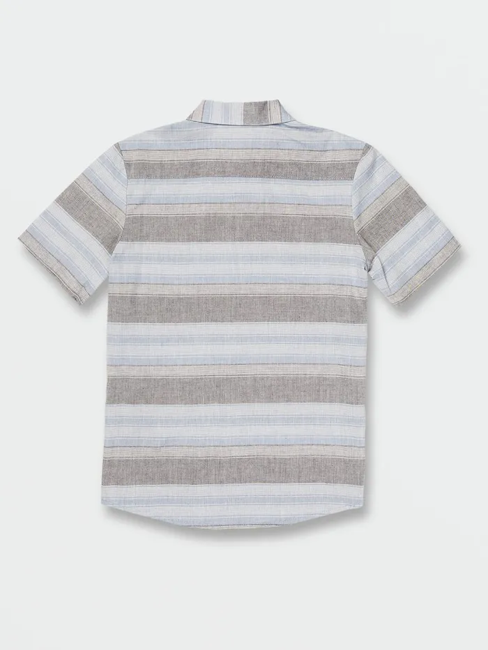Boys Shirts and Flannels Volcom Big Boys Planer Short Sleeve 8211 Celestial Blue