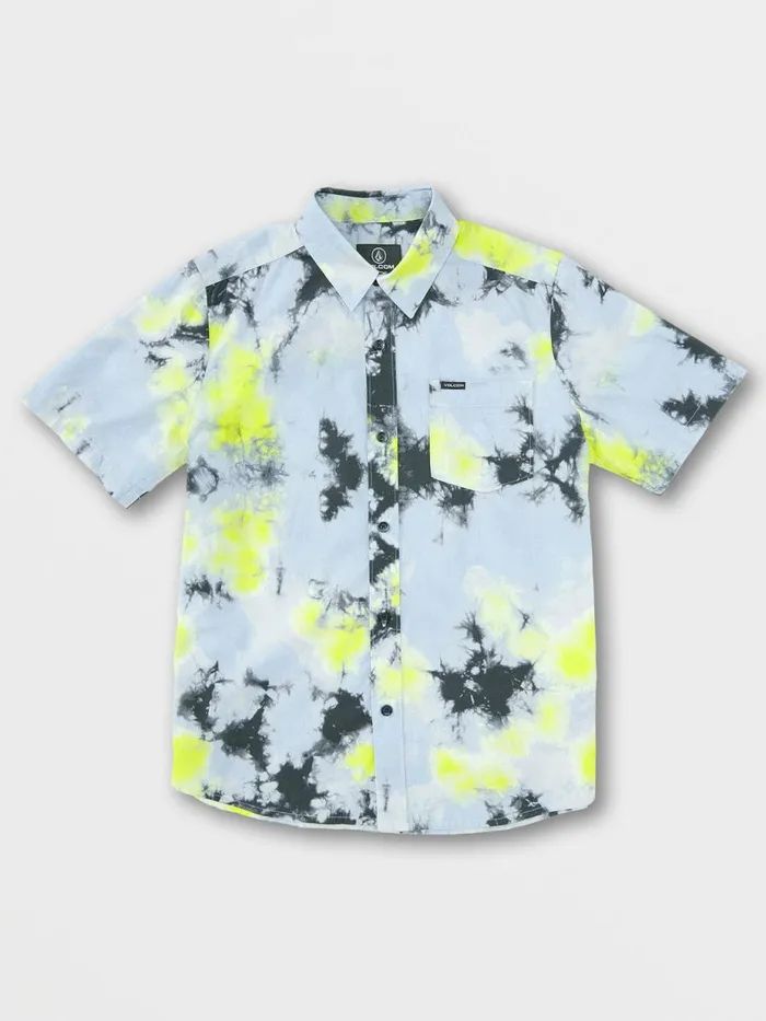 Boys Shirts and Flannels Volcom Big Boys Saturate Short Sleeve 8211 Lime Tie Dye Boys Shirts and Flannels Volcom Big Boys Saturate Short Sleeve 8211 Lime Tie Dye