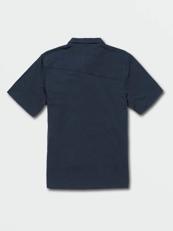 Boys Shirts and Flannels Volcom Big Boys Wowzer Short Sleeve Polo 8211 Navy