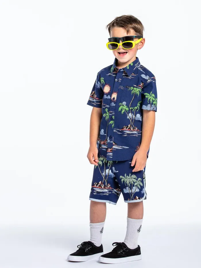 Boys Shirts and Flannels Volcom Little Boys Isle Hoppa Short Sleeve 8211 Niagra Boys Shirts and Flannels Volcom Little Boys Isle Hoppa Short Sleeve 8211 Niagra