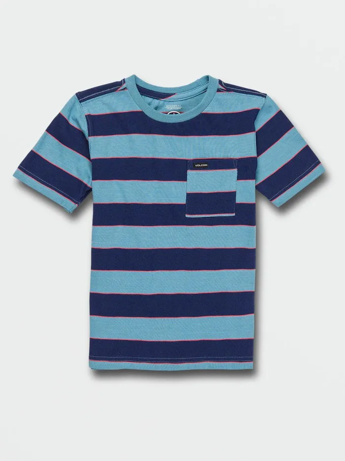 Boys Shirts and Flannels Volcom Little Boys Maxer Stripe Crew Short Sleeve 8211 Blueprint Boys Shirts and Flannels Volcom Little Boys Maxer Stripe Crew Short Sleeve 8211 Blueprint