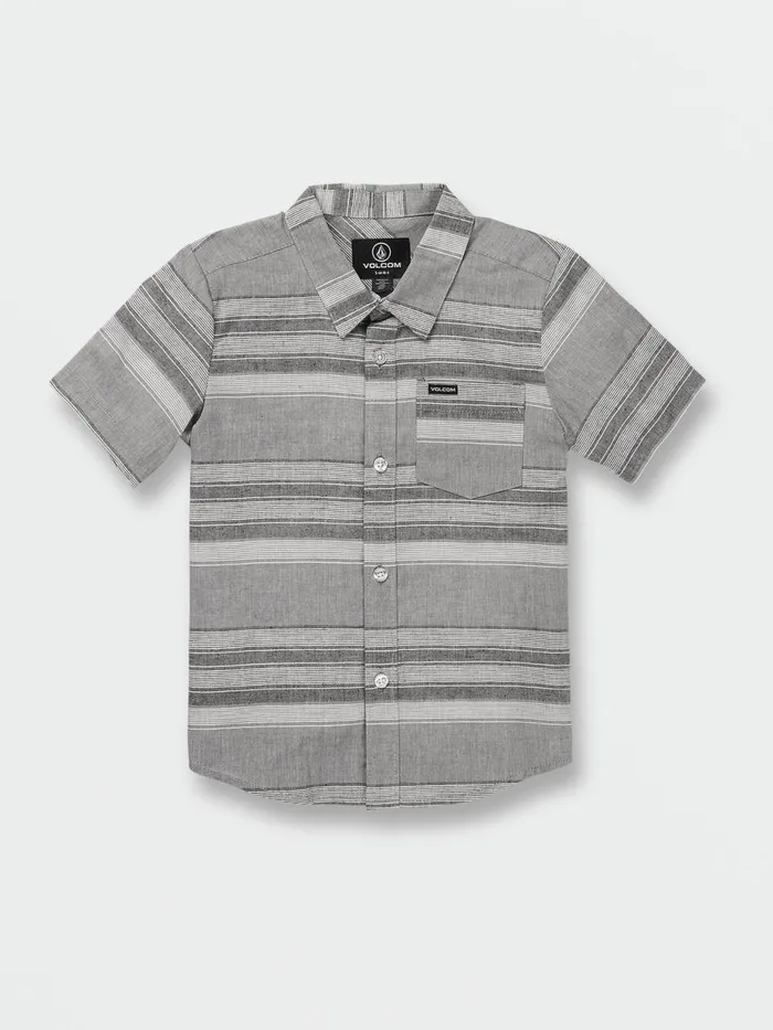 Boys Shirts and Flannels Volcom Little Boys Planer Short Sleeve Shirt 8211 Pewter Boys Shirts and Flannels Volcom Little Boys Planer Short Sleeve Shirt 8211 Pewter