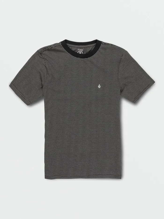 Boys Shirts and Flannels Volcom Little Boys Slated Stripe Crew Short Sleeve 8211 Black Boys Shirts and Flannels Volcom Little Boys Slated Stripe Crew Short Sleeve 8211 Black