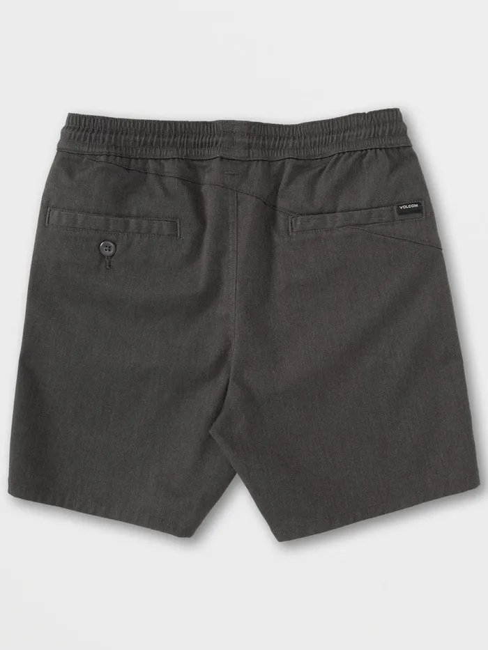 Boys Shorts Volcom Big Boys Frickin 15034 Elastic Waist Shorts 8211 Charcoal Heather