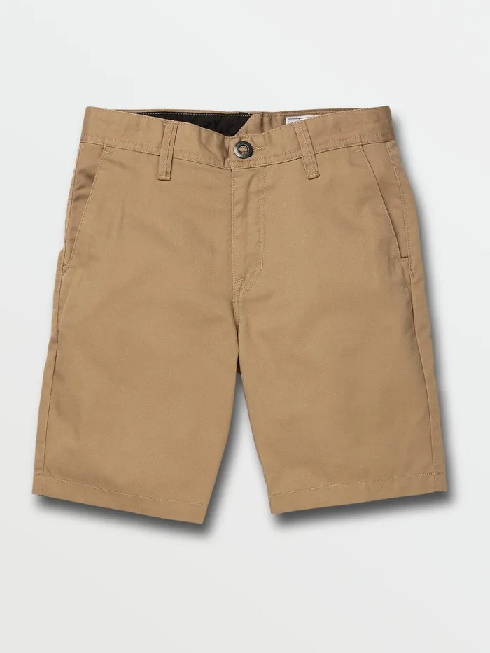 Boys Shorts Volcom Big Boys Frickin Chino Shorts 8211 Khaki