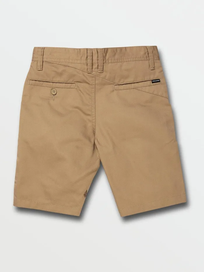 Boys Shorts Volcom Big Boys Frickin Chino Shorts 8211 Khaki