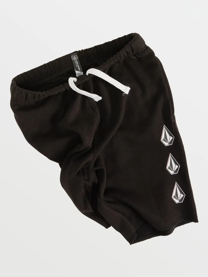 Boys Shorts Volcom Big Boys Iconic Stone Fleece Shorts 8211 Black