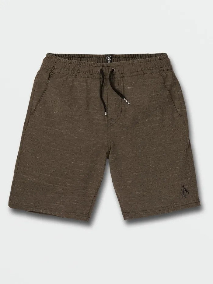 Boys Shorts Volcom Big Boys Understoned Elastic Waist Hybrid Shorts 8211 Lead