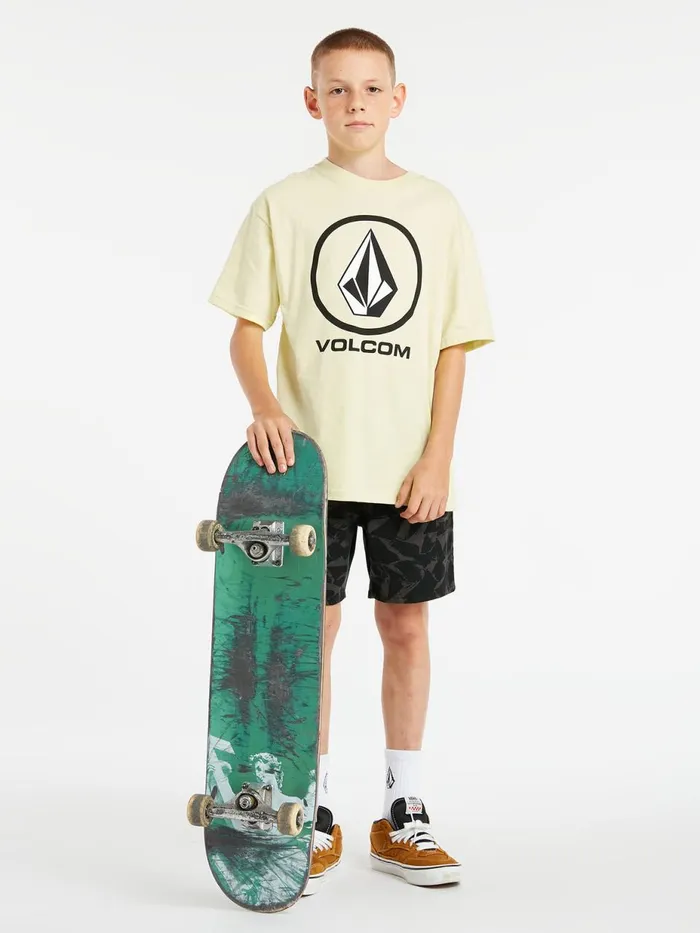 Boys TShirts and Tanks Volcom Big Boys Crisp Stone Short Sleeve Tee 8211 Glimmer Yellow Boys TShirts and Tanks Volcom Big Boys Crisp Stone Short Sleeve Tee 8211 Glimmer Yellow