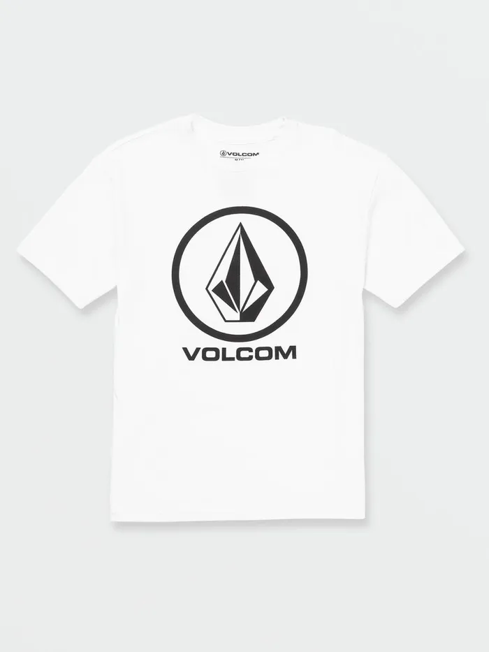 Boys TShirts and Tanks Volcom Big Boys Crisp Stone Short Sleeve Tee 8211 White