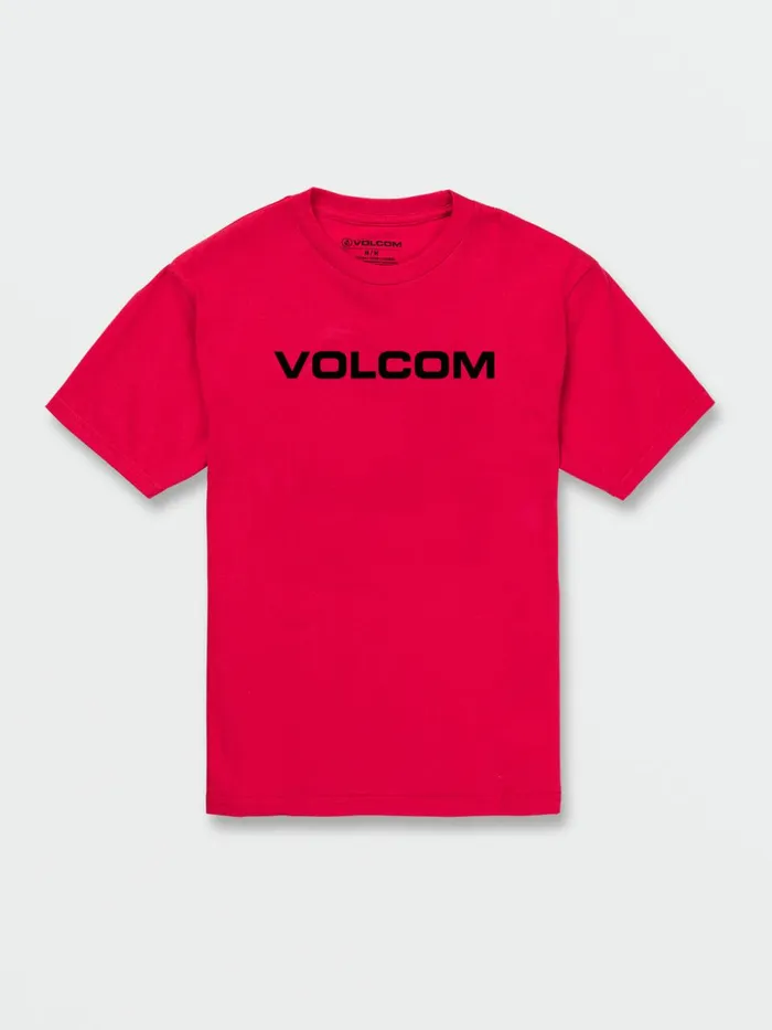 Boys TShirts and Tanks Volcom Big Boys Euro Short Sleeve Tee 8211 Ribbon Red