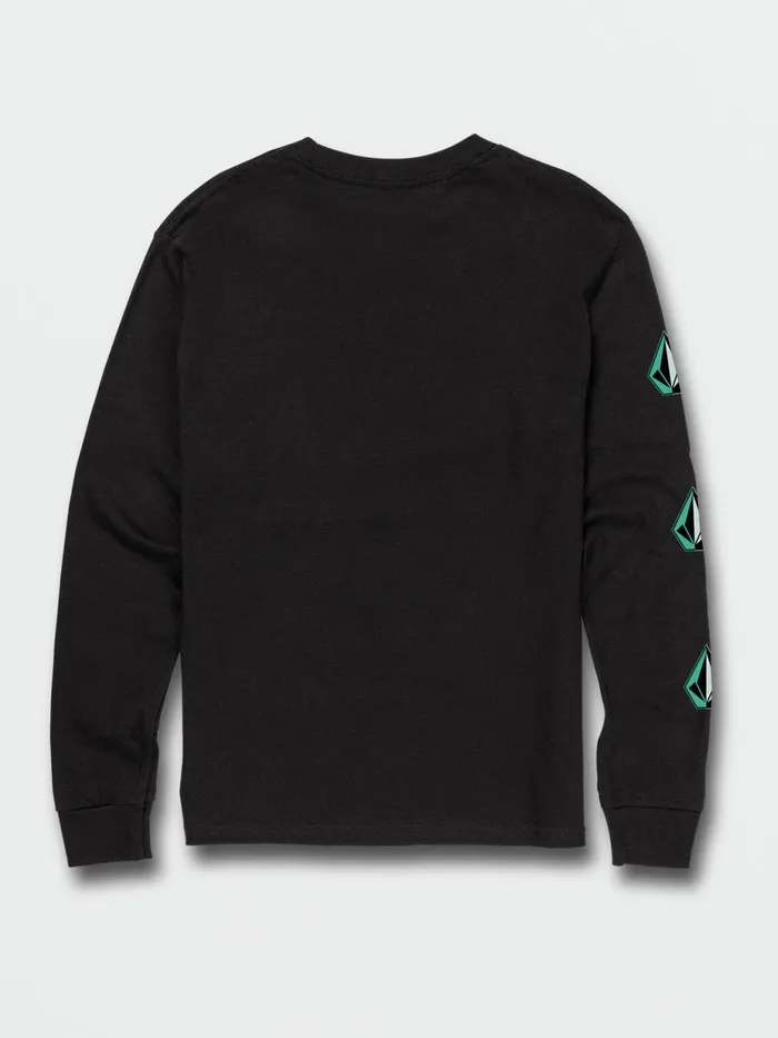 Boys TShirts and Tanks Volcom Big Boys Iconic Stone Long Sleeve Tee 8211 Black