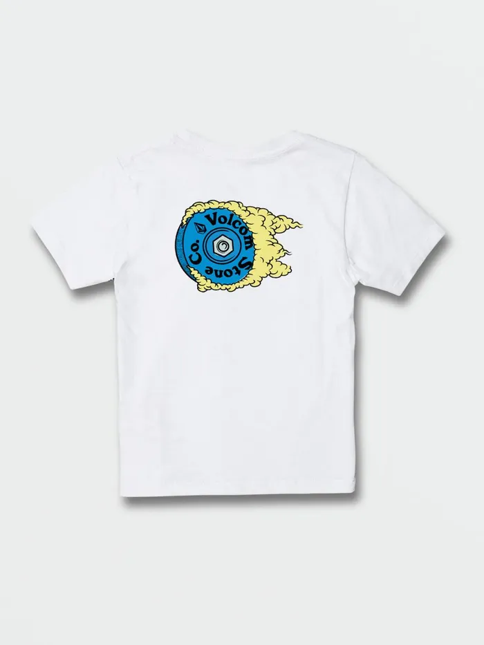 Boys TShirts and Tanks Volcom Little Boys Burnin Short Sleeve Tee 8211 White