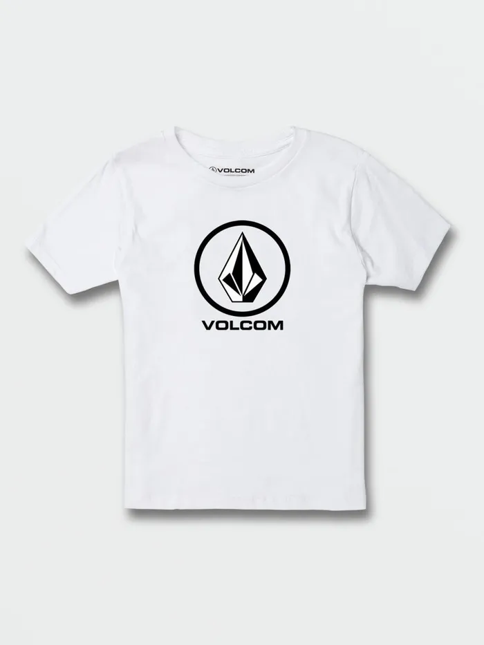 Boys TShirts and Tanks Volcom Little Boys Crisp Stone Short Sleeve Tee 8211 White Boys TShirts and Tanks Volcom Little Boys Crisp Stone Short Sleeve Tee 8211 White