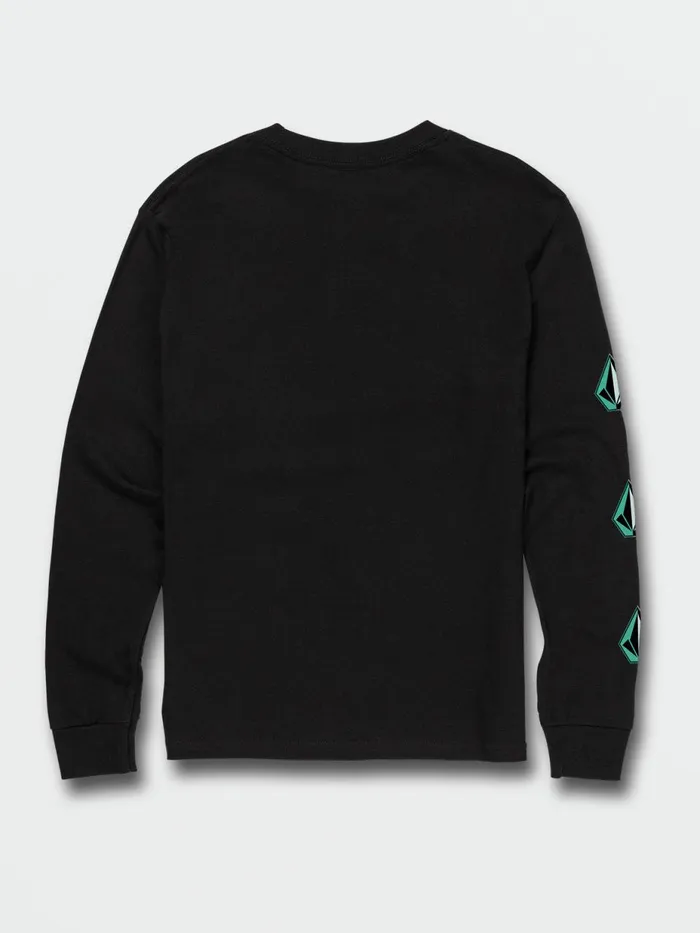 Boys TShirts and Tanks Volcom Little Boys Iconic Stone Long Sleeve Tee 8211 Black