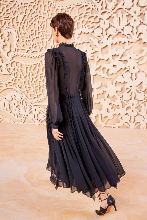 Brielle Dress Noir Women Ulla Johnson Dresses Brielle Dress Noir Women Ulla Johnson Dresses