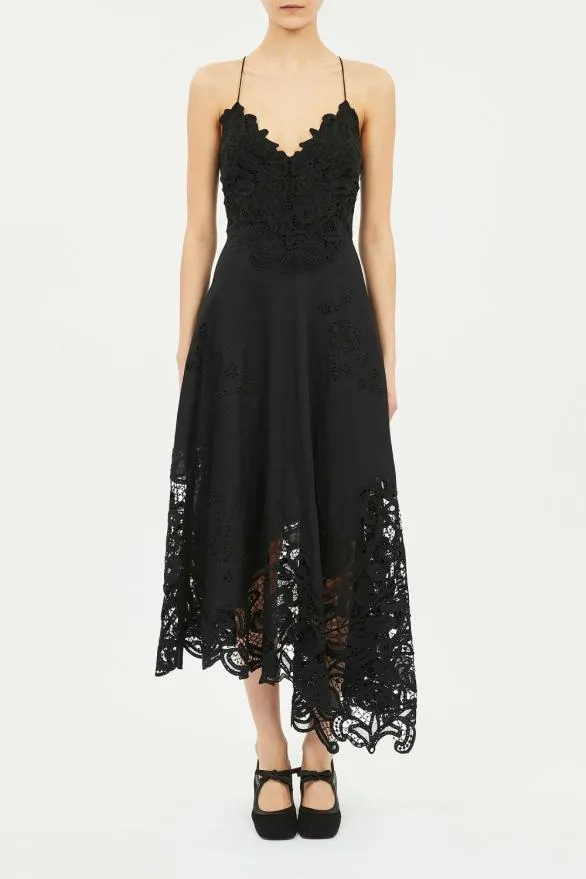 Brigitte Dress Noir Women Ulla Johnson Dresses Brigitte Dress Noir Women Ulla Johnson Dresses