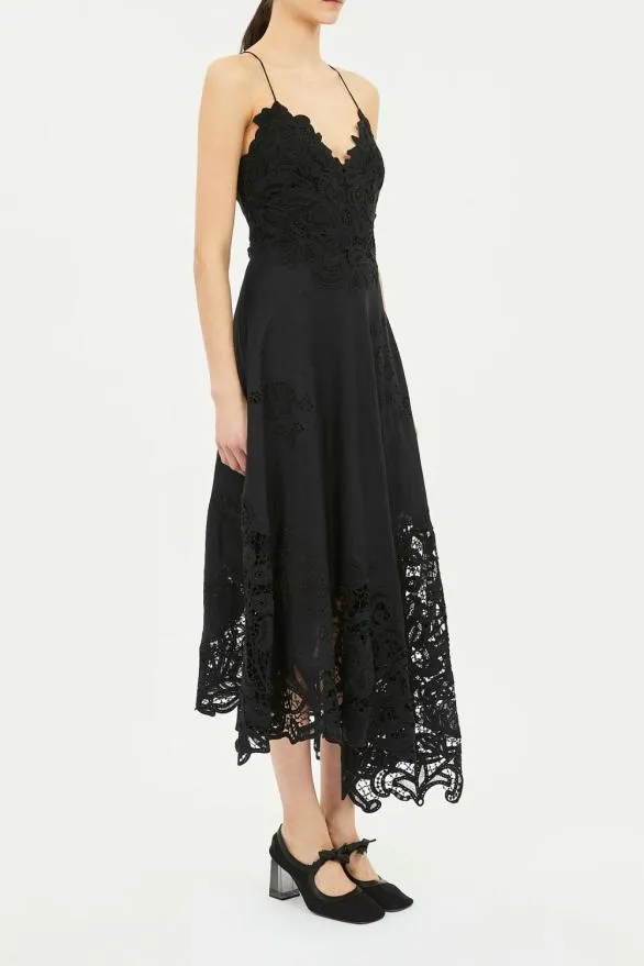 Brigitte Dress Noir Women Ulla Johnson Dresses Brigitte Dress Noir Women Ulla Johnson Dresses