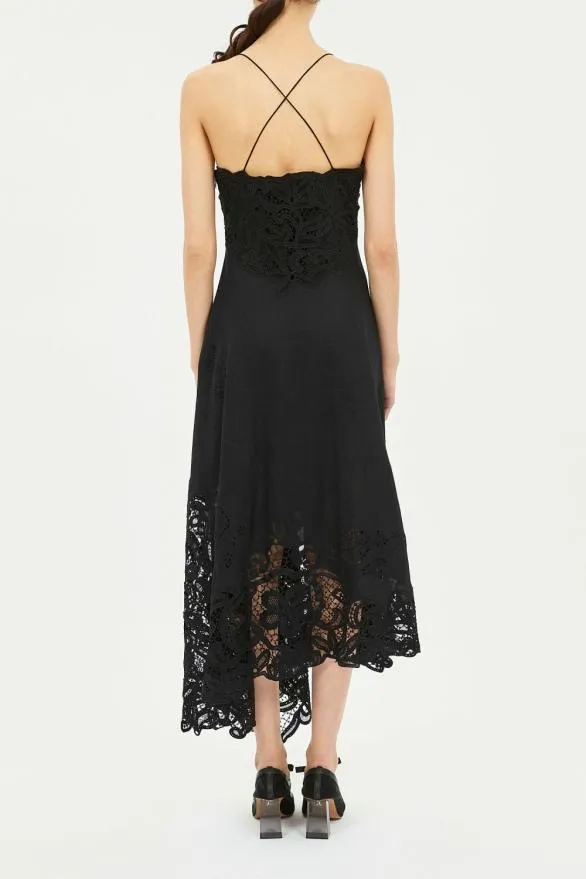 Brigitte Dress Noir Women Ulla Johnson Dresses Brigitte Dress Noir Women Ulla Johnson Dresses